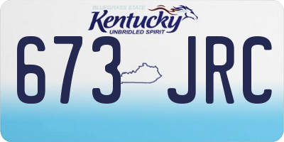 KY license plate 673JRC