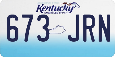 KY license plate 673JRN