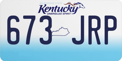 KY license plate 673JRP