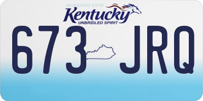 KY license plate 673JRQ