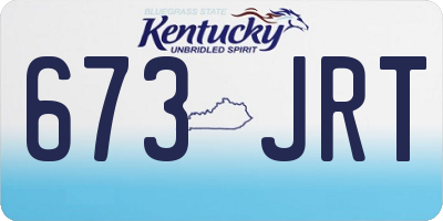KY license plate 673JRT