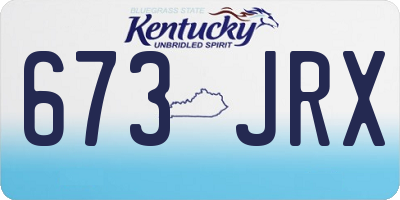KY license plate 673JRX