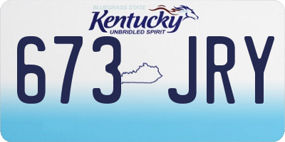 KY license plate 673JRY
