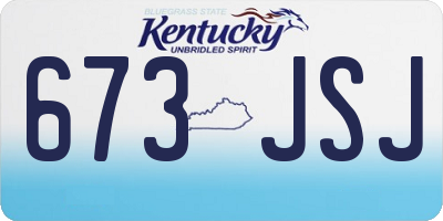 KY license plate 673JSJ