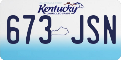 KY license plate 673JSN