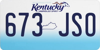 KY license plate 673JSO