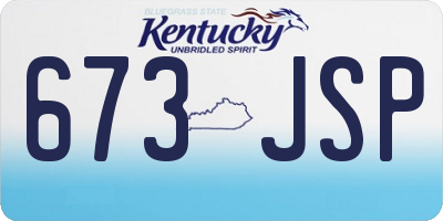 KY license plate 673JSP