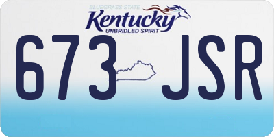 KY license plate 673JSR