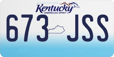 KY license plate 673JSS