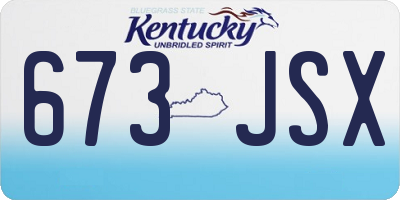 KY license plate 673JSX