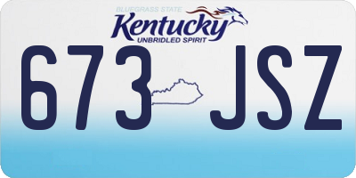 KY license plate 673JSZ