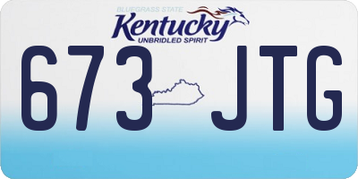 KY license plate 673JTG