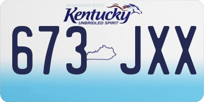 KY license plate 673JXX