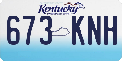 KY license plate 673KNH