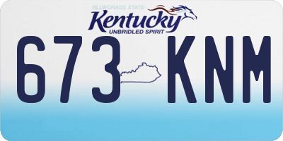 KY license plate 673KNM
