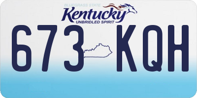 KY license plate 673KQH