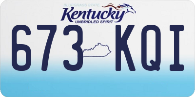 KY license plate 673KQI
