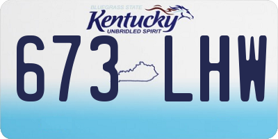 KY license plate 673LHW