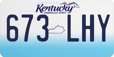 KY license plate 673LHY