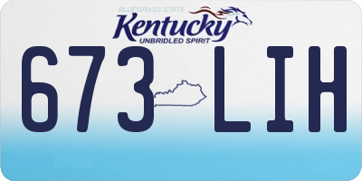 KY license plate 673LIH