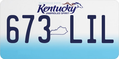 KY license plate 673LIL