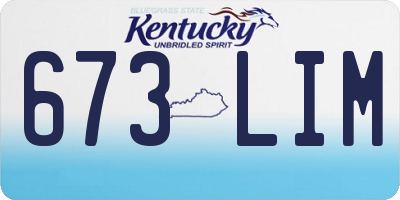 KY license plate 673LIM