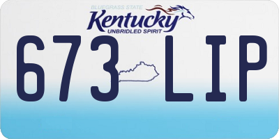 KY license plate 673LIP