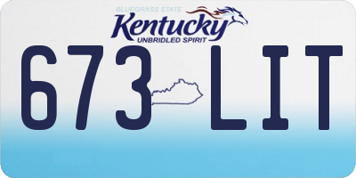KY license plate 673LIT