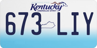 KY license plate 673LIY