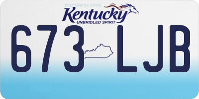 KY license plate 673LJB