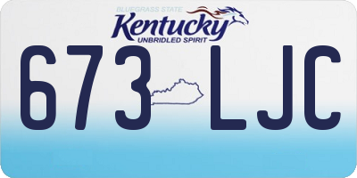 KY license plate 673LJC
