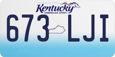KY license plate 673LJI