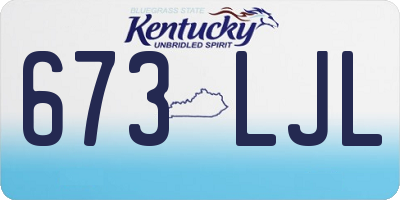 KY license plate 673LJL