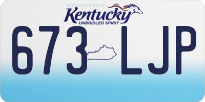 KY license plate 673LJP