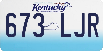 KY license plate 673LJR