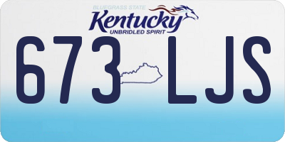 KY license plate 673LJS