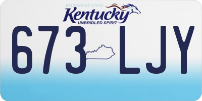 KY license plate 673LJY