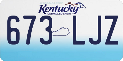KY license plate 673LJZ