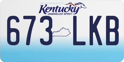 KY license plate 673LKB