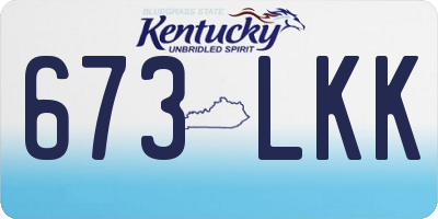 KY license plate 673LKK