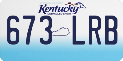 KY license plate 673LRB