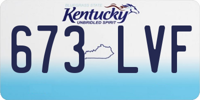 KY license plate 673LVF