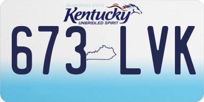 KY license plate 673LVK