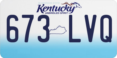 KY license plate 673LVQ