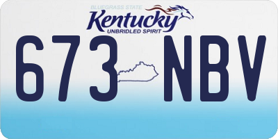 KY license plate 673NBV