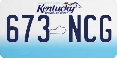 KY license plate 673NCG