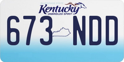 KY license plate 673NDD