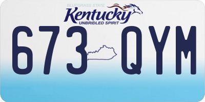 KY license plate 673QYM
