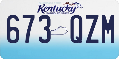 KY license plate 673QZM