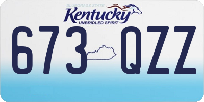 KY license plate 673QZZ